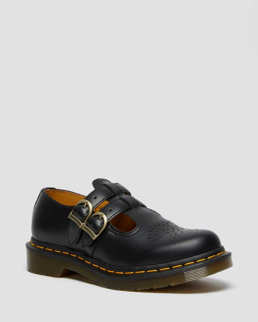 Dr. Martens 8065 Smooth Deri Kadın Mary Janes - Ayakkabı Siyah |NFYVS5201|